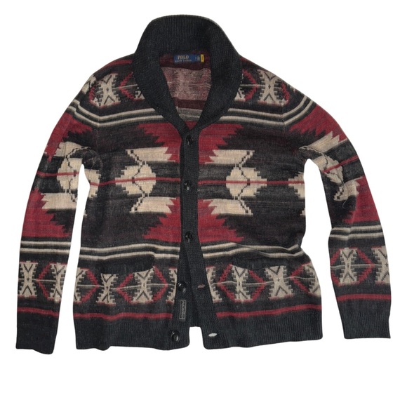 Polo by Ralph Lauren Shawl Collar Cardigan Native Navajo Print - Picture 9 of 9